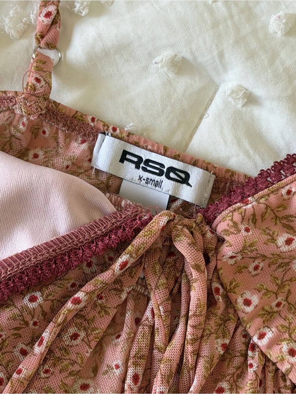 RSQ Dusty Rose Floral Babydoll Camisole - Picture 5 of 7